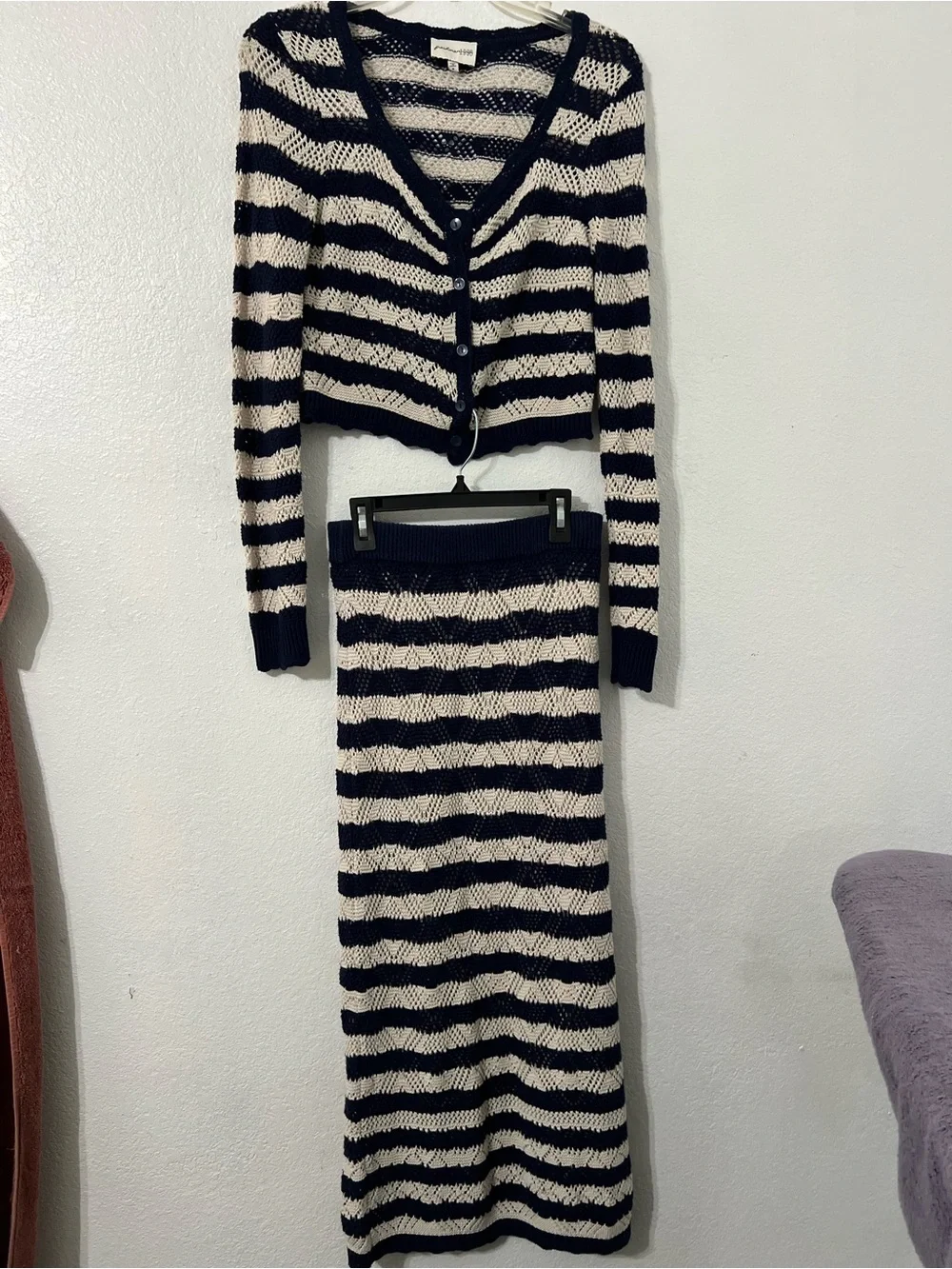 Freshman 1996 Crochet Top Medium& Skirt Set Size Small